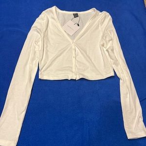 Womens shein white button longsleeve